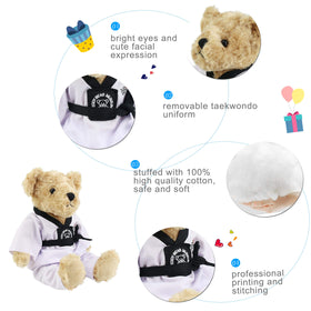 Houwsbaby Taekwondo Teddy Bear during playtime, keeps kids company