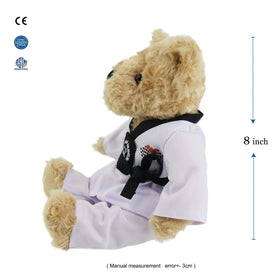 Houwsbaby Taekwondo Teddy Bear side belt detail, inspiring practice