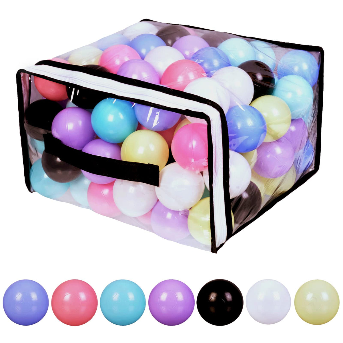 Hovenlay ball pit balls close-up showing crush-proof durability for active kids.