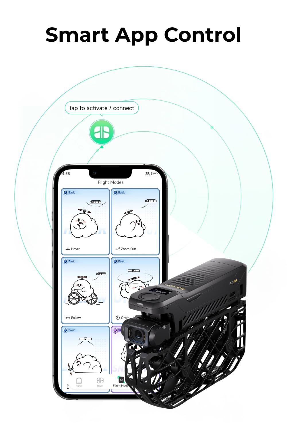 HOVERAir X1 PRO 2-axis gimbal with EIS maintains stability during motion