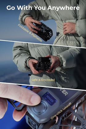 HOVERAir X1 PRO all-terrain flight over snow or water