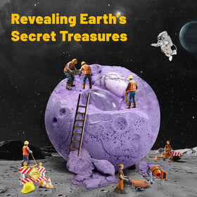 Hovydzz Gemstones Dig Kit magnifier aids close inspection and gemstone identification.