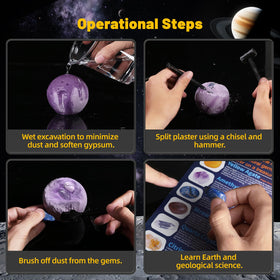 Hovydzz Gemstones Dig Kit sparks space exploration imagination during hands-on mining.
