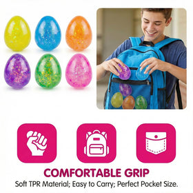 Howzcci Easter Egg Squeeze Orange — soothing squeeze toy for relaxing moments
