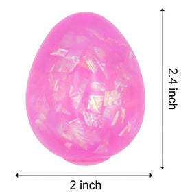 Howzcci Easter eggs squishy toy in hand close-up texture aids focus