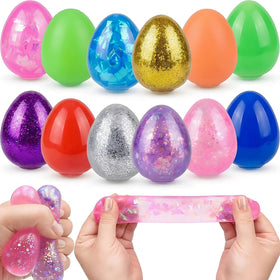 Howzcci Easter eggs squishy toy in mixed colors for sensory play