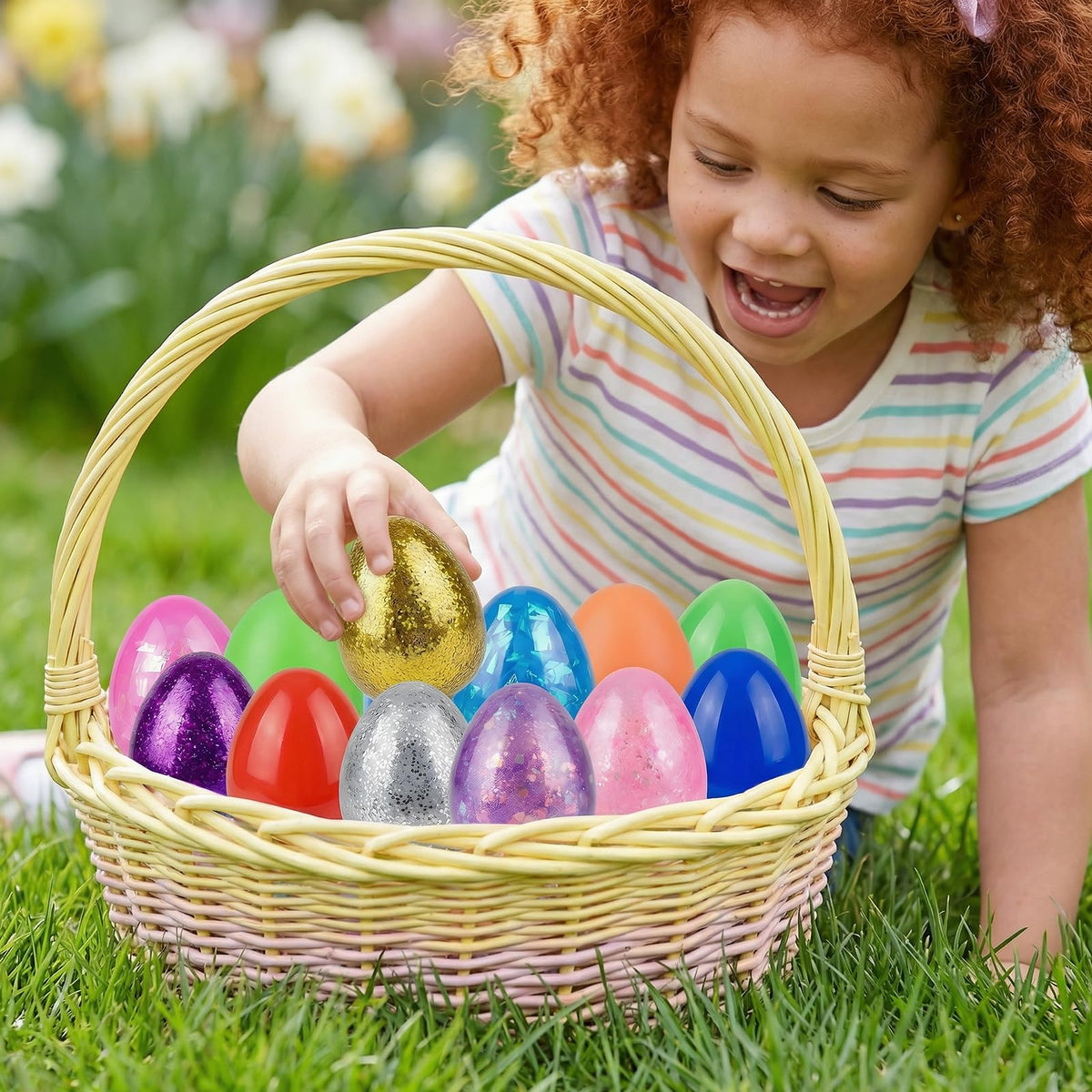 Howzcci Easter eggs squishy toy with varied fillings for tactile exploration