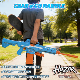 Hozor TriFireX foldable bipod stabilizes shots.