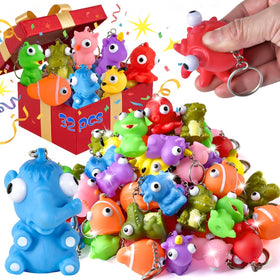 HOZUZER squishy animal keychains with popping eyes for portable fun and easy carry.