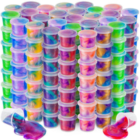 HPLTLKY Galaxy Slime Kit jar closeup showcases soft, non-sticky texture for calm play.