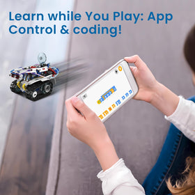 HPROMOT app-controlled robot in action for coding practice.