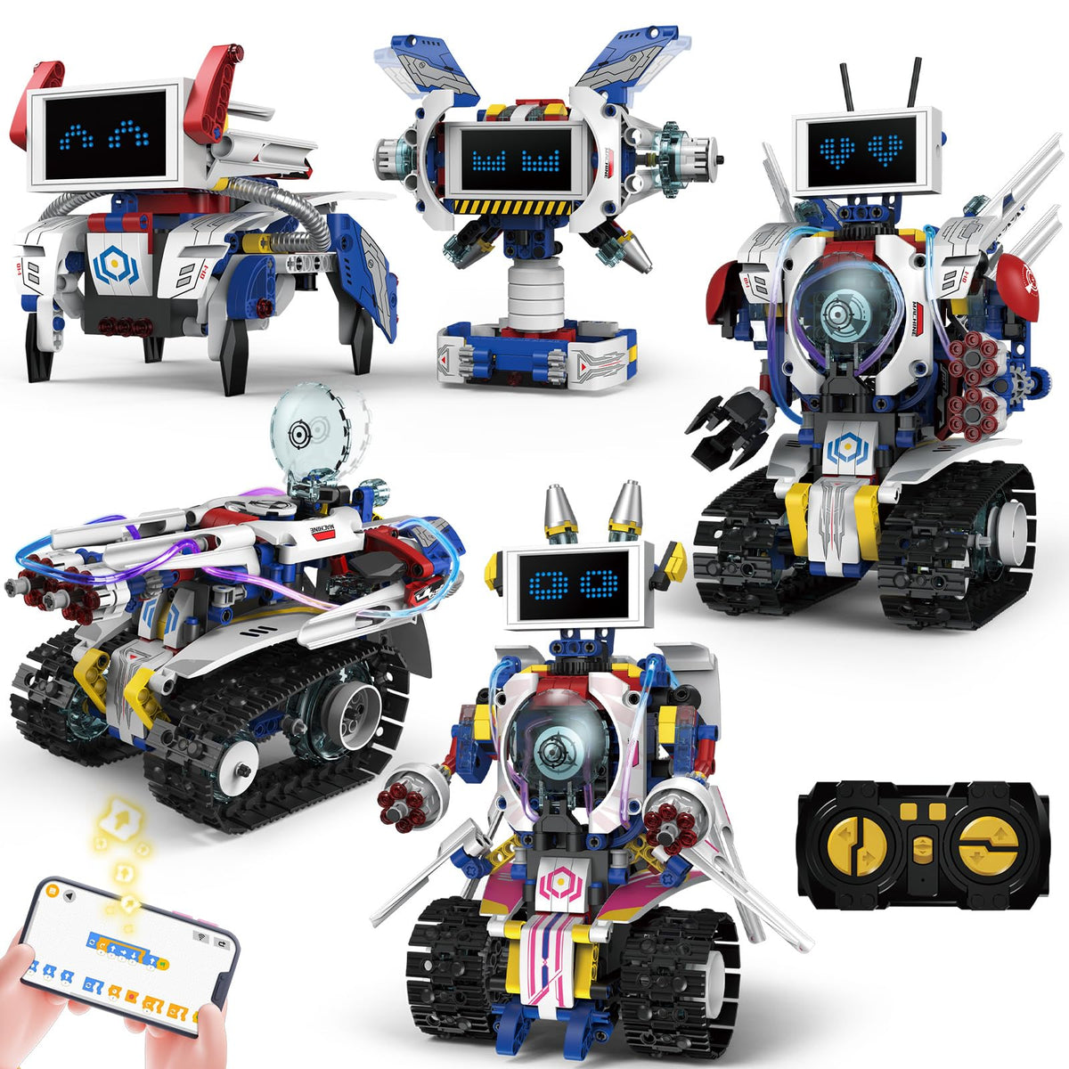 HPROMOT robot kit assembly featuring 603 pieces for hands-on STEM learning.