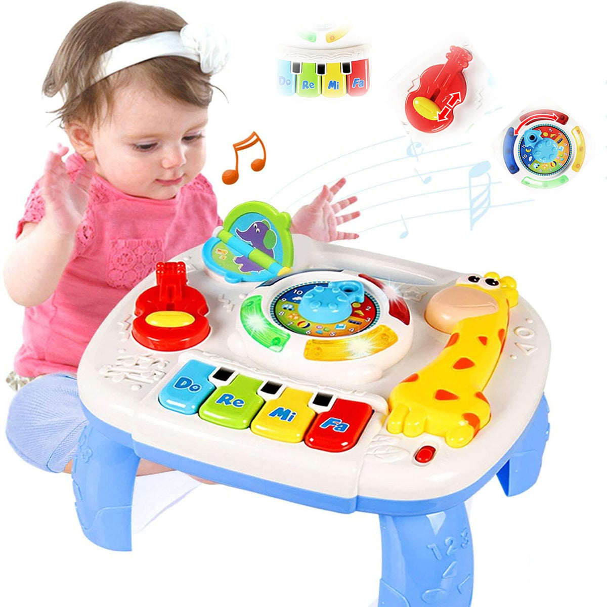 HQXBNBY baby toys musical learning table with animal sounds encourages early auditory exploration