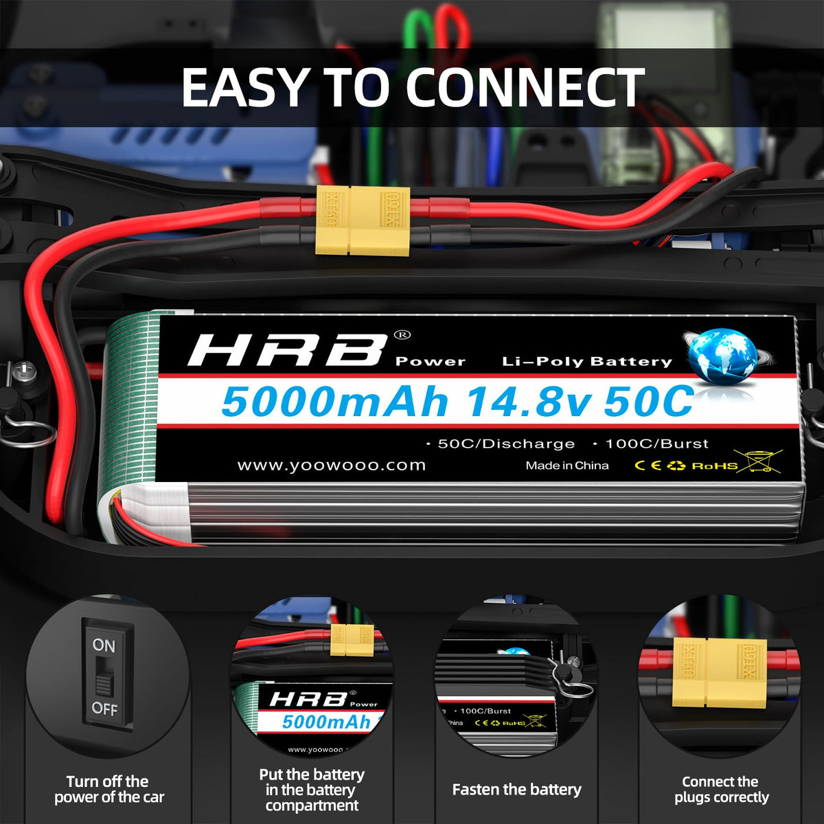 HRB Power 492g weight supports balanced RC aircraft