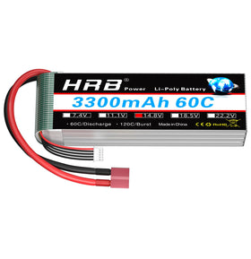 HRB POWER HRB4S 3300mAh battery inside soft case for RC use.