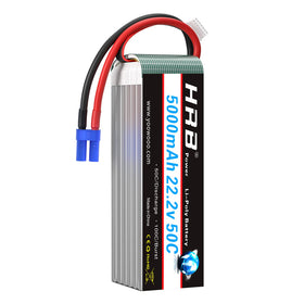 HRB POWER safe handling image with labeling and LiPo storage tips.