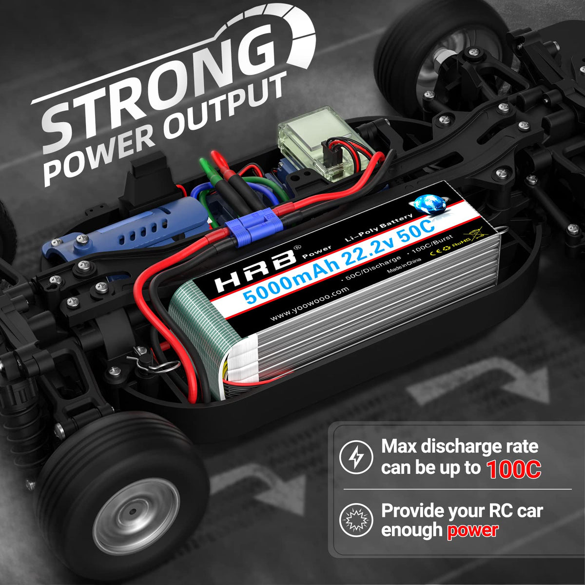 HRB POWER Soft-case 6S battery compact 155×48×48mm profile for tight airframes.