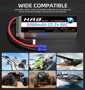 HRB POWER 725g weight battery balanced for stable RC flight.