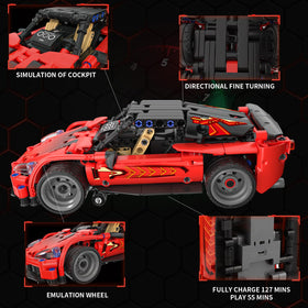 HSANHE 2-in-1 model car kit assembly view highlights building skills