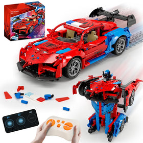 hsanhe 2-in-1 remote-control racing car assembly, modular blocks for creative play