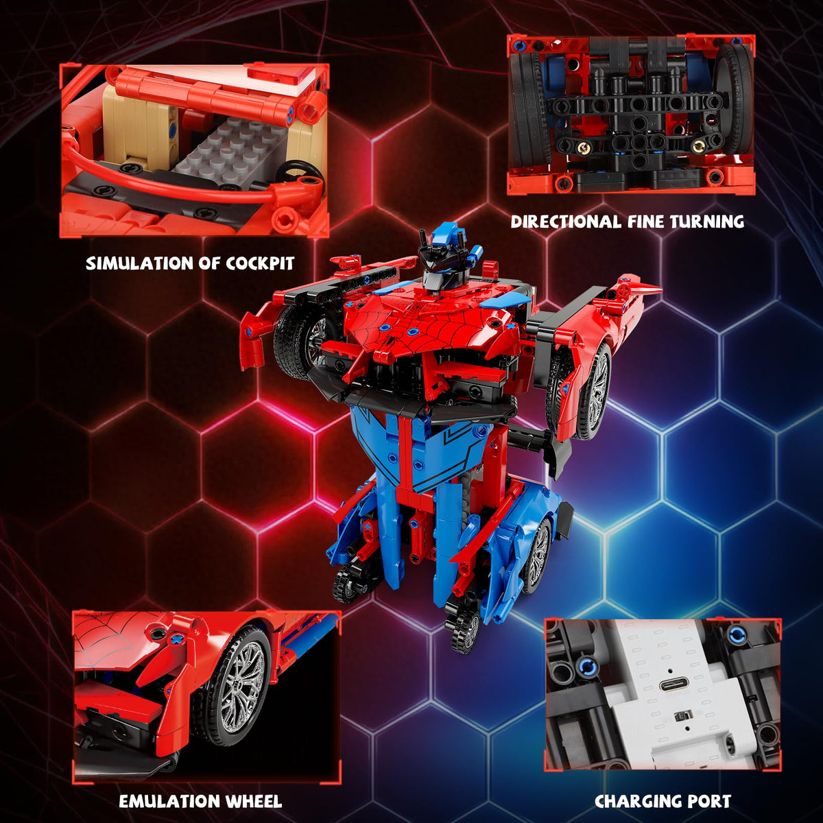 hsanhe battery-powered rc car detailed design for high-speed excitement