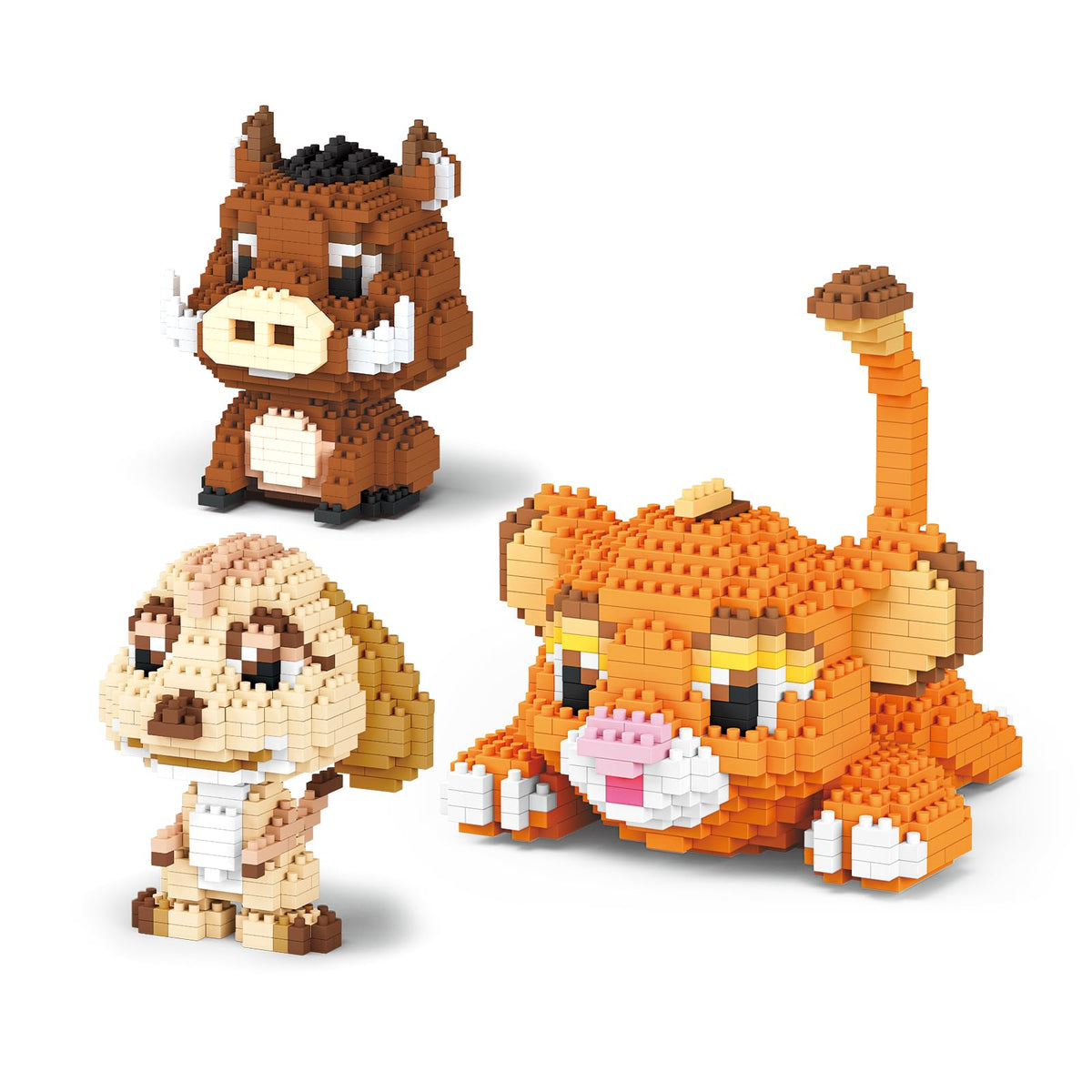 HSANHE Lion model assembly highlights lifelike mane details for display