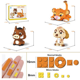 HSANHE Micro bricks detail closeup emphasizes precision and color