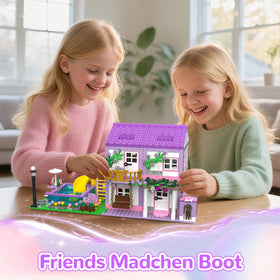 HSANHE Purple Girls Summer Villa 3-in-1 models highlight creative building and storytelling opportunities.