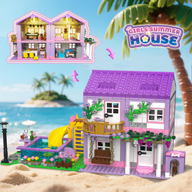 HSANHE Purple Girls Summer Villa folding design enables easy storage after play.