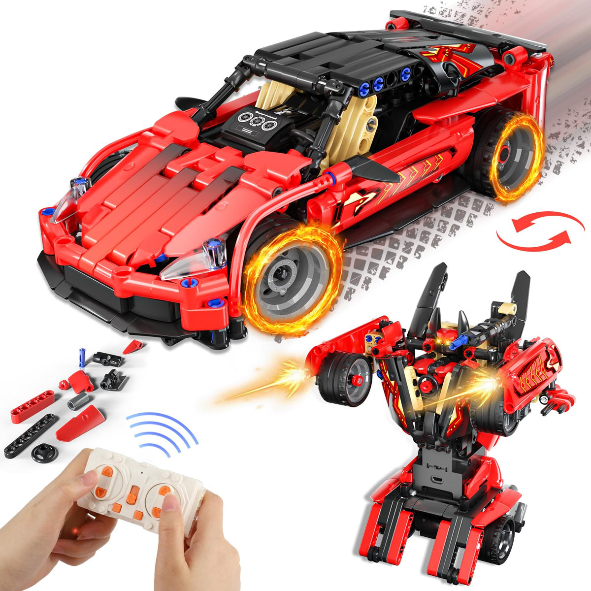 HSANHE remote control racing car front view shows engaging STEM play