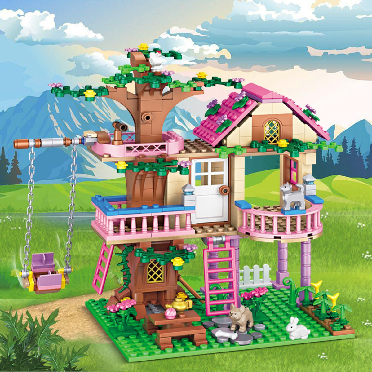 HSANHE Tree House Building Set ideal birthday gift for curious kids ages 6 and up
