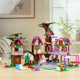 HSANHE tree house-building-set compatible-lego-friends enables seamless pairing with existing bricks.