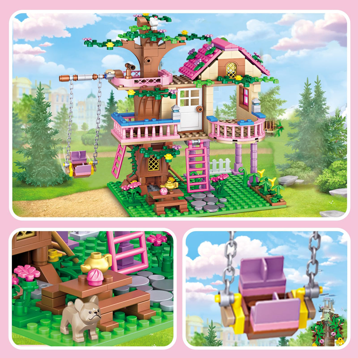 HSANHE Tree House Building Set detailed instructions help kids build step by step