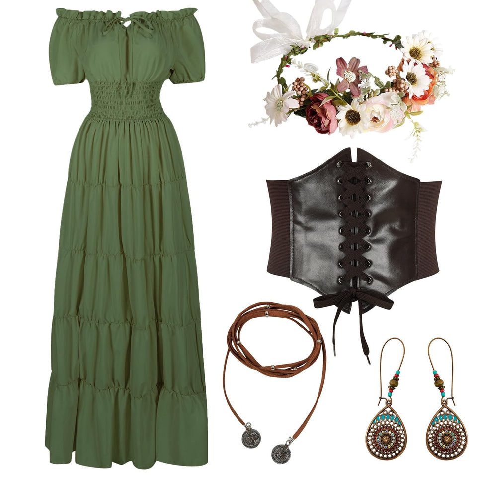 HSDOU Renaissance dress for women, ideal for cosplay and fairs.