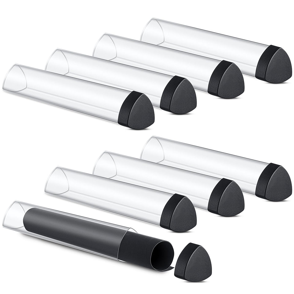 Hsei 8-pcs gaming prism playmat tube keeps mats organized and portable.