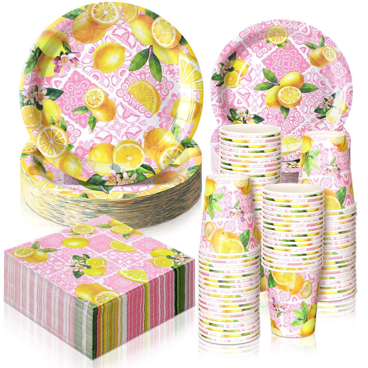 Hsei pink lemon 9-inch plate, ideal for elegant birthday gatherings