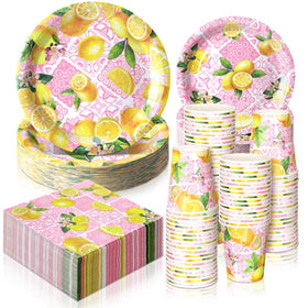 Hsei pink lemon 9-inch plate, ideal for elegant birthday gatherings