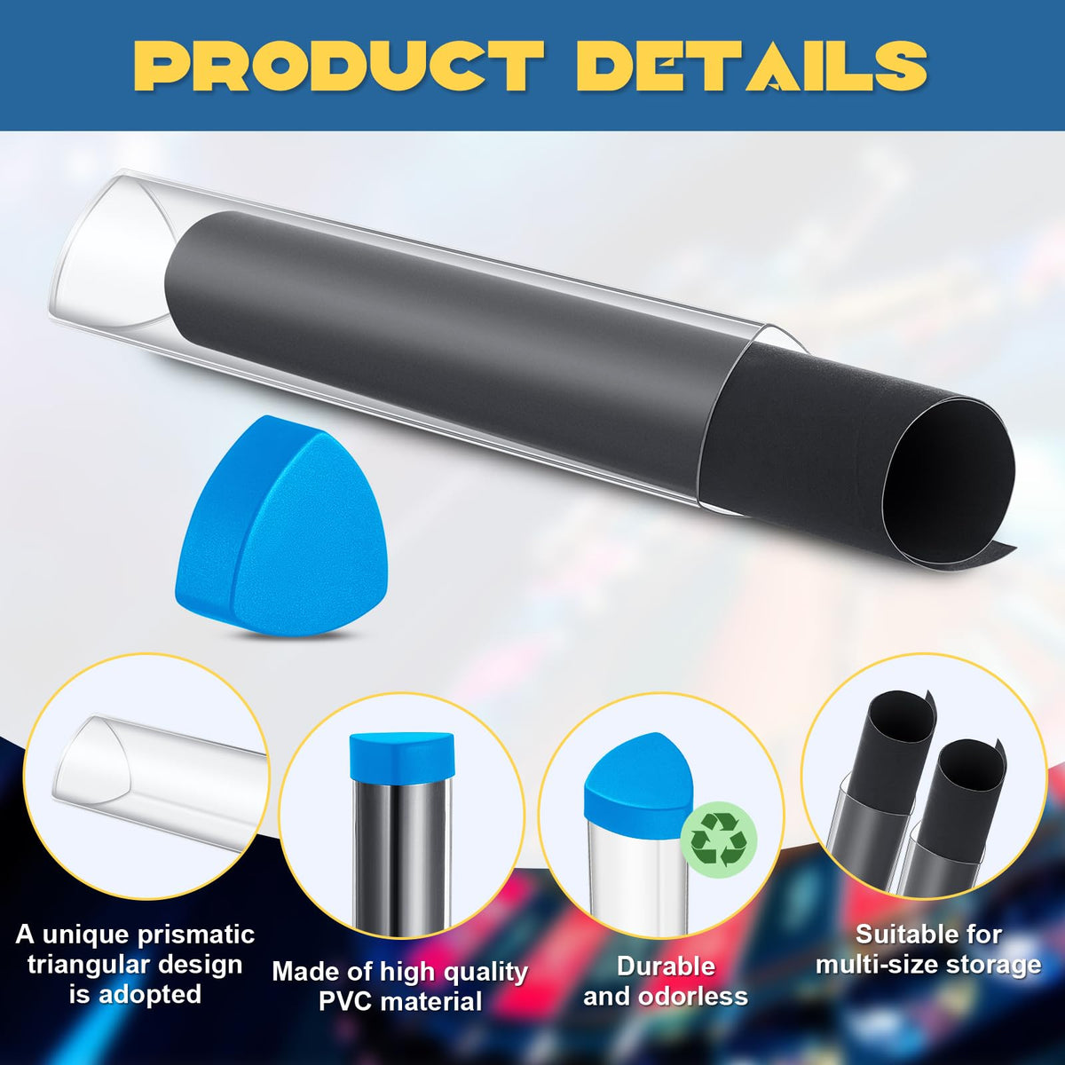 Hsei prism case poster storage dust-proof protects valuables