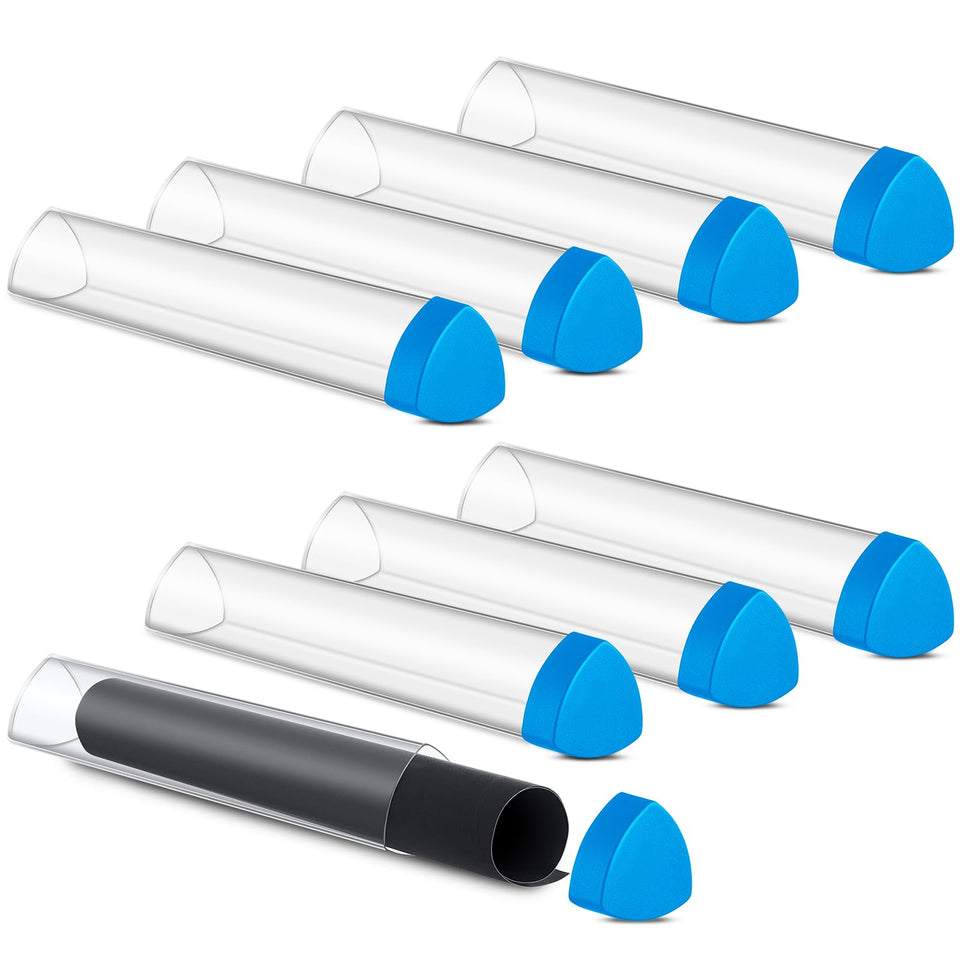 Hsei prism playmat tube blue clear keeps mats organized and dust-free
