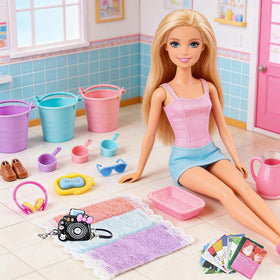 HSJH dollhouse mini handbag opens to reveal storage for play