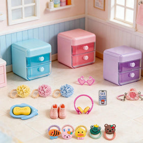 HSJH miniature facial masks and cosmetics for display realism