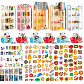 HSJH miniature shelves four-tier display for dollhouses to organize tiny goods