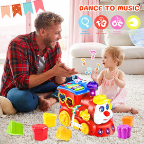 HSNEOI light and music features on the train toy
