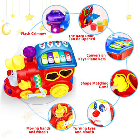 HSNEOI shapes, colors and letters blocks with the train