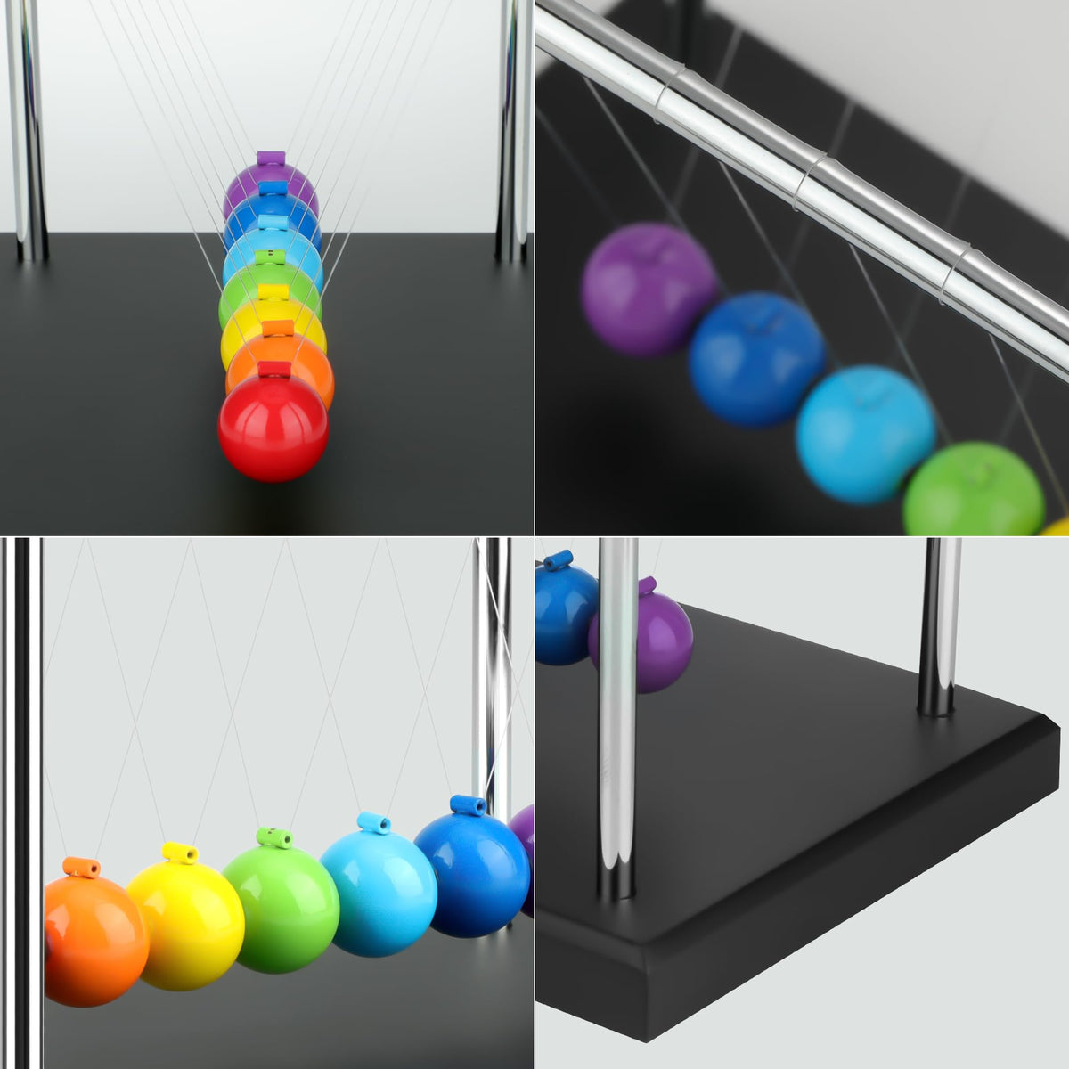 HSRBO Newtons Cradle demonstrates momentum visually and calms the mind.