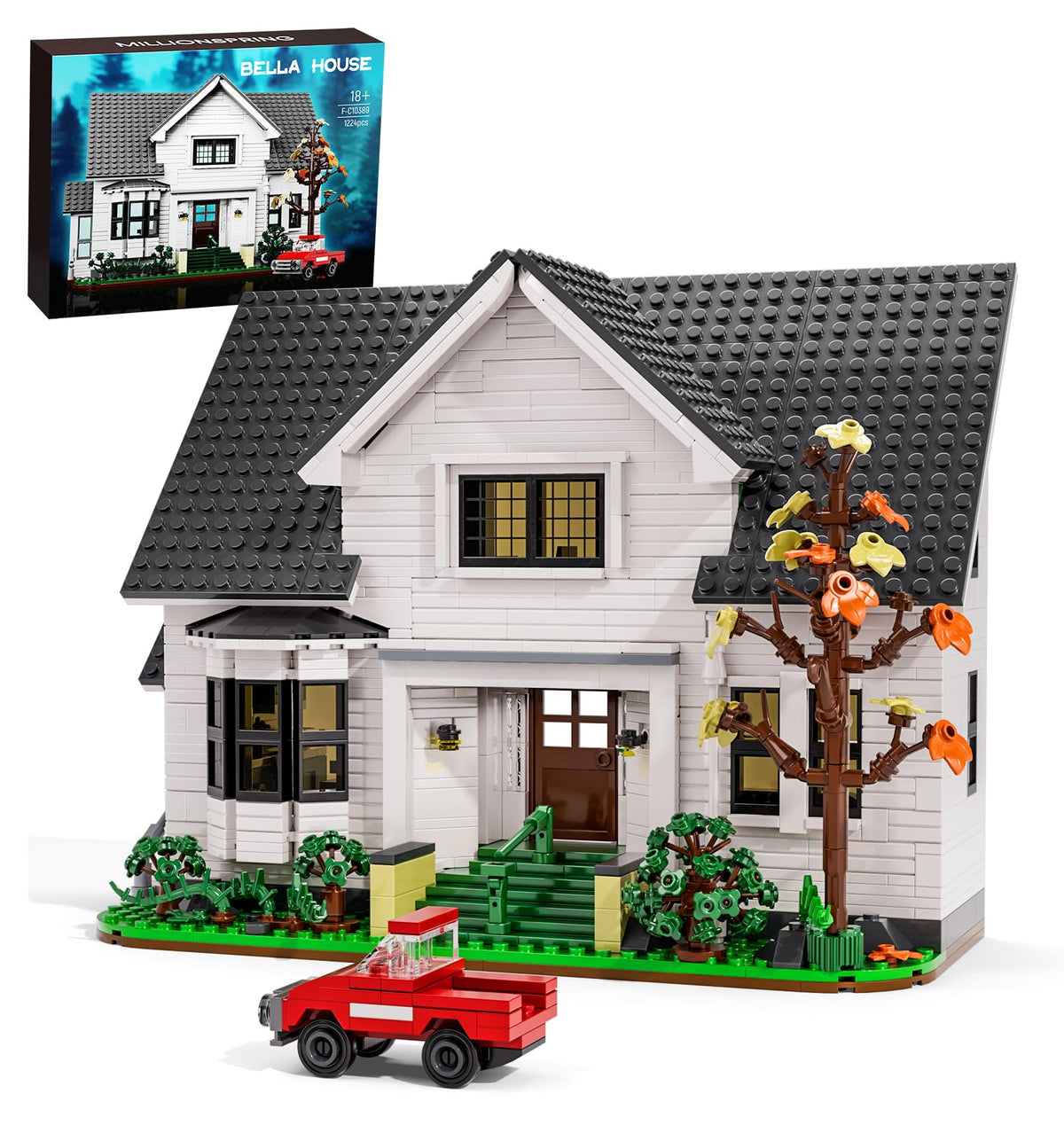 HTOWPMLS Bella House exterior block set showing white façade for stylish display