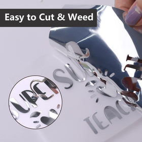 HTVRONT easy cut and weed vinyl for clean, precise results.