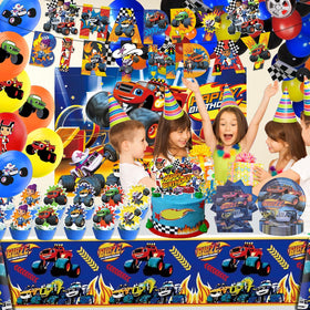 HTWHVT Monster Truck latex balloons for lively party atmosphere