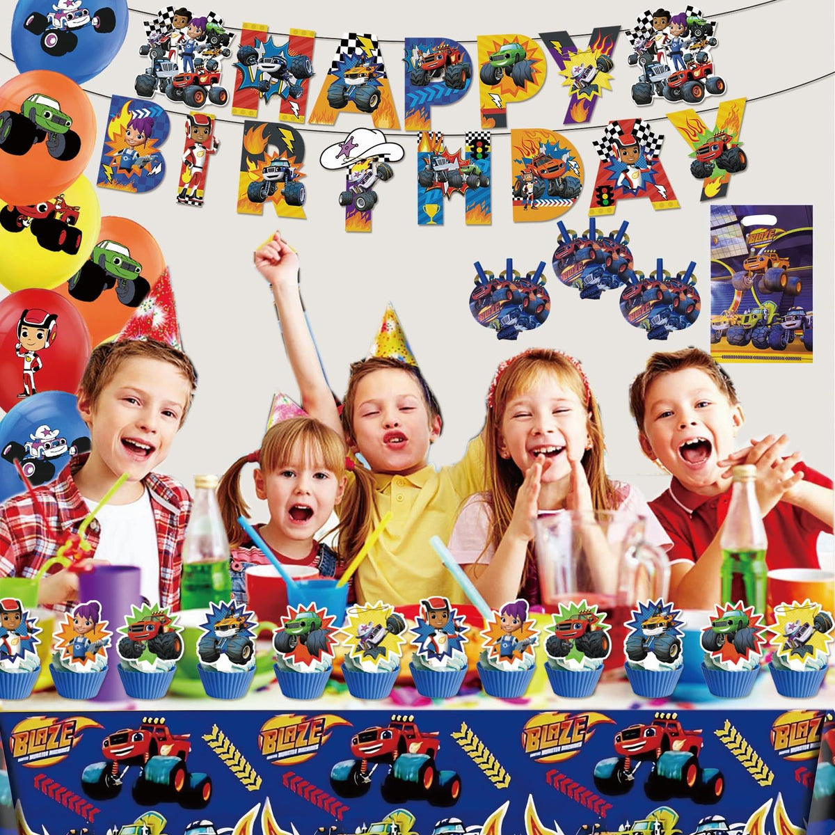 HTWHVT monster truck plates support quick, kid-friendly meals.