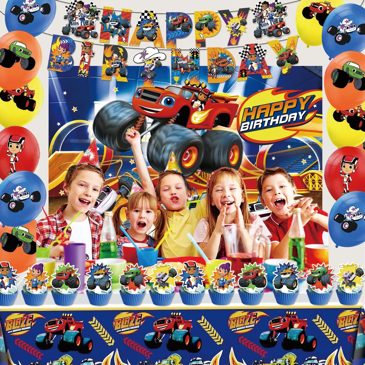 HTWHVT Monster Truck plates for easy serving and bright table styling
